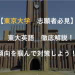 【東大の英語対策】現役合格の東大生が勉強法や攻略のコツを徹底解説！
